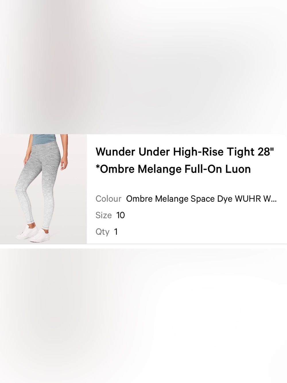 Lululemon Wunder Under Leggings 
28”
Size 10